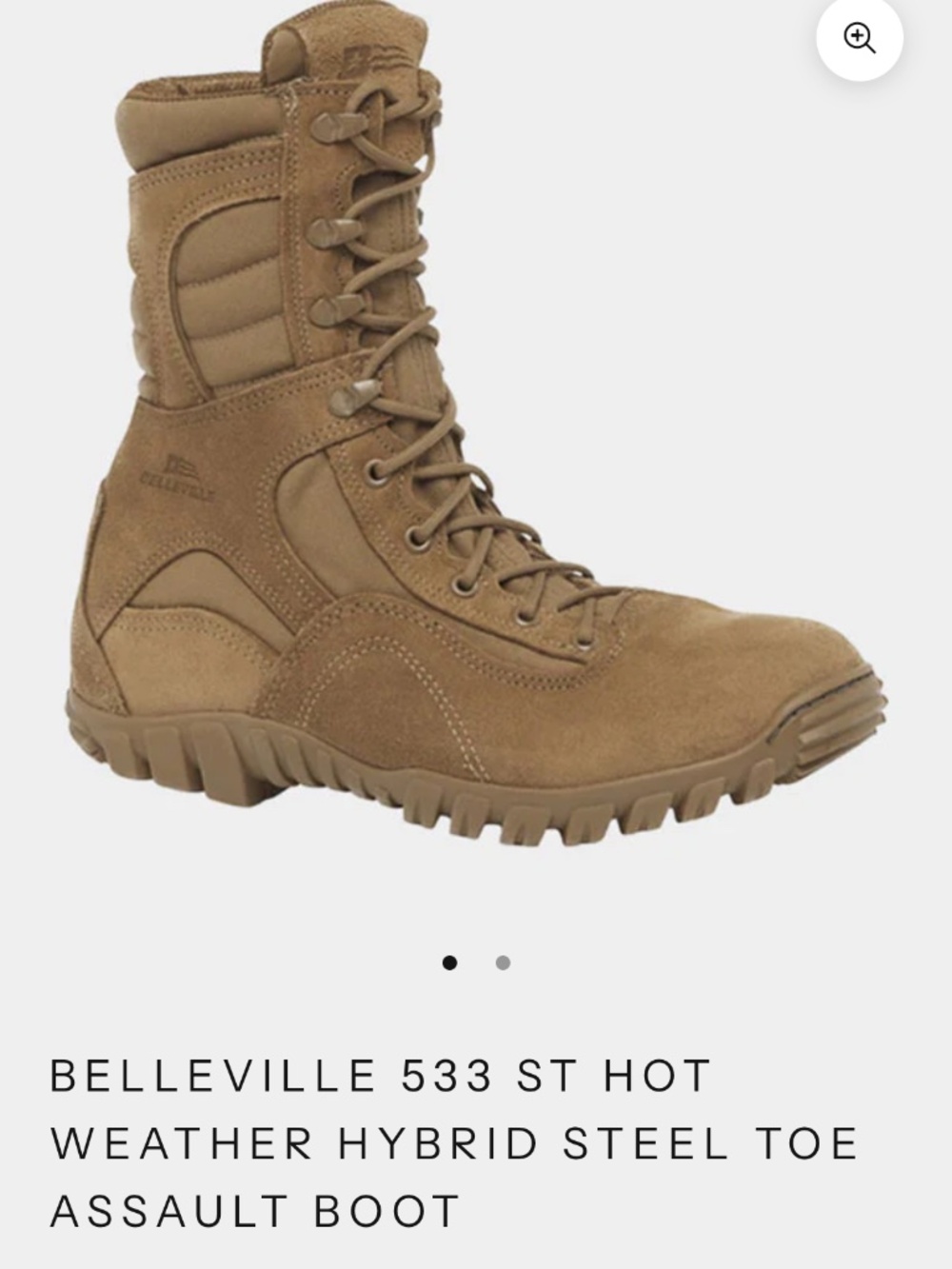 Belleville 533ST steel toe assault combat boots - Unisex - men’s 6 / women’s 8